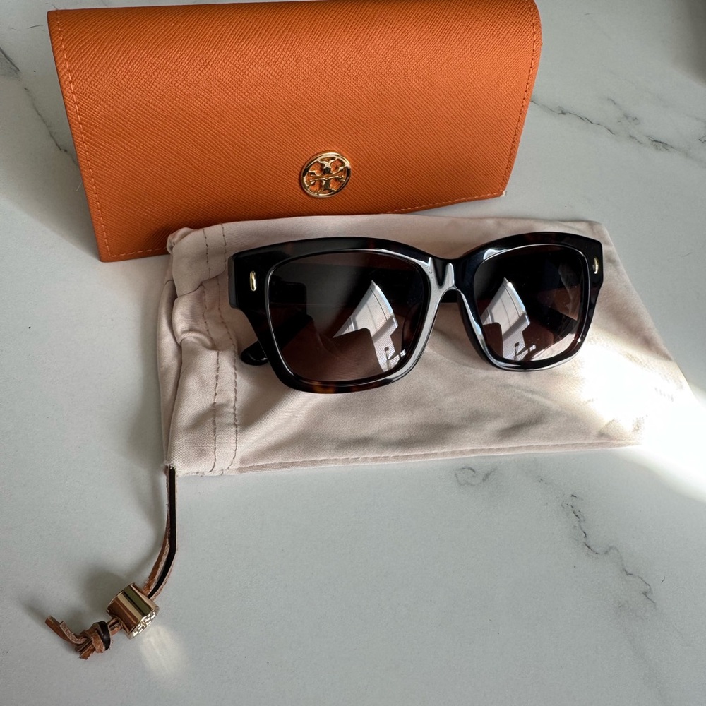 Tory Burch Tortoise Sunglasses with Case